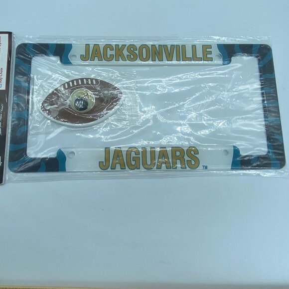 Jacksonville Jaguars NFL License Plate Frame Football Wall Decor Air Freshener - Picture 5 of 8
